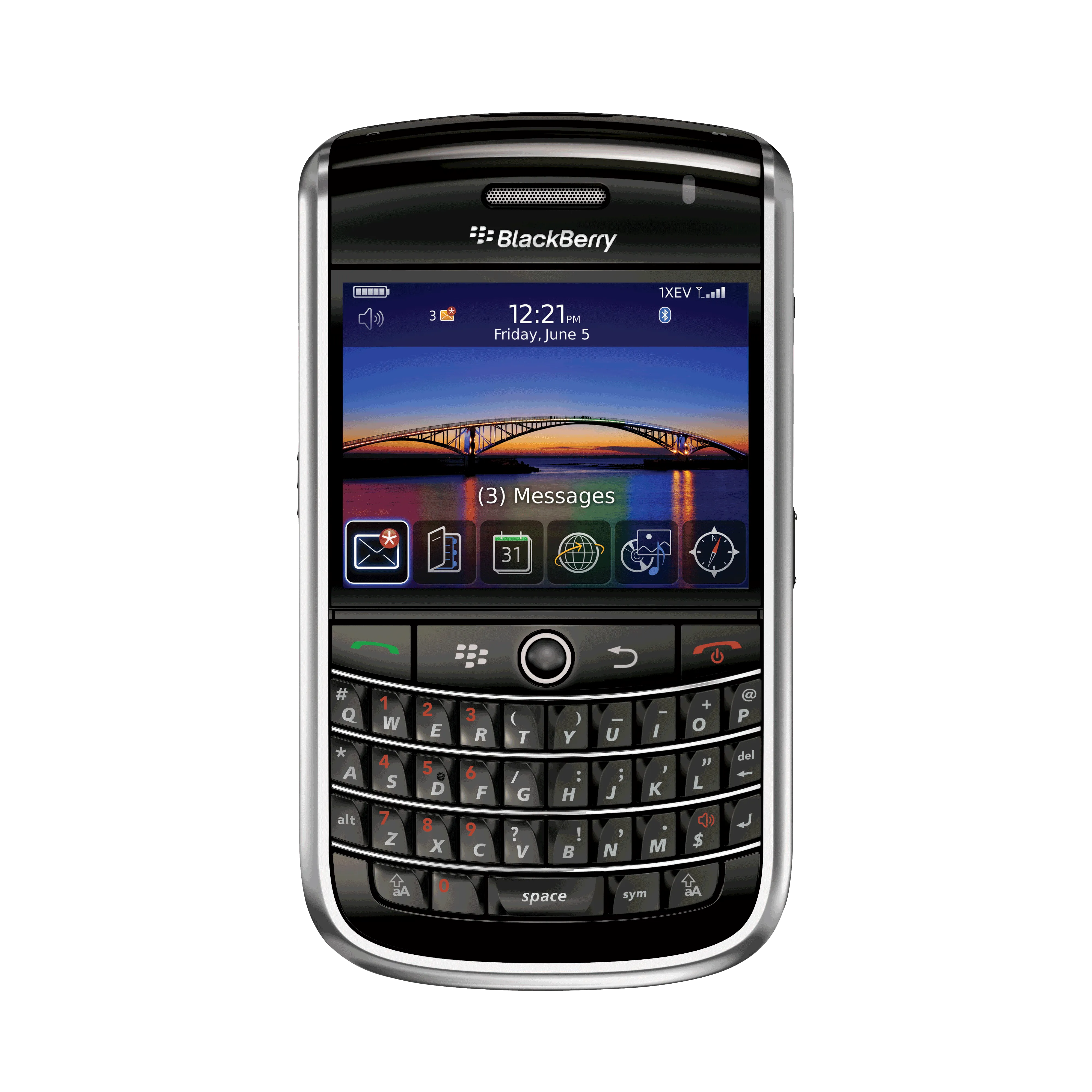 BlackBerry Tour smartphone, front view